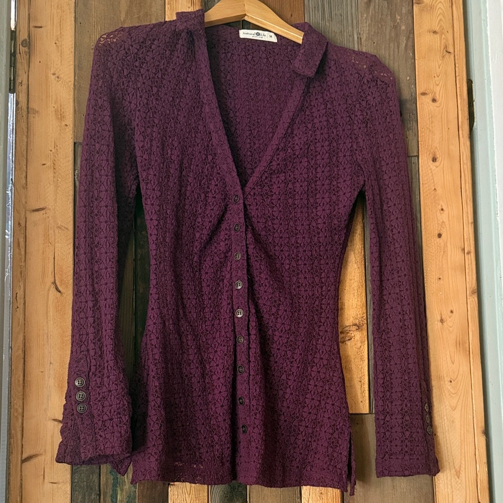 Deep Purple Button-Down Shirt